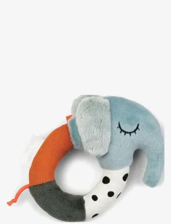 Done by Deer Sensory ring rattle Elphee - Interaktiva leksaker BLUE Hot