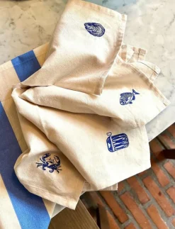 Midnatt Servetter 4-pack La mer - Tygservetter BEIGE Best