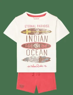 Boboli Set knit - Set med kortärmad t-shirt WHITE Sale