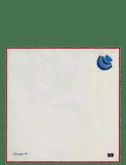 Shell Embroidered Linen/Cotton Napkin - Tygservetter|Lexington Home Outlet