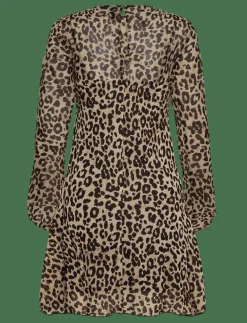 Mango Short leopard-print dress - Korta klänningar BLACK Hot