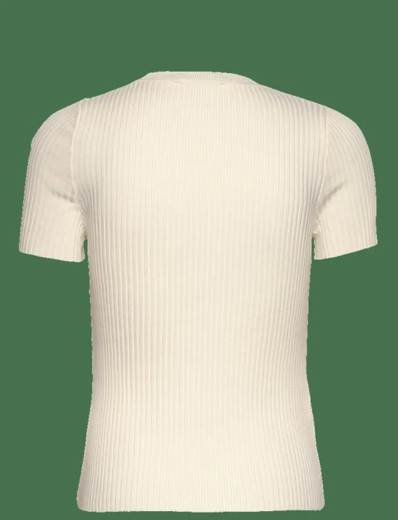 Short-sleeved ribbed sweater with buttons - Stickat|Mango Clearance