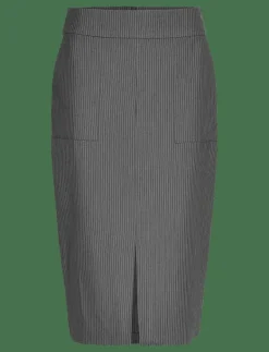 A-View Sibylle stripe skirt - Midi kjolar DARK GREY Discount