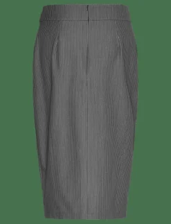 A-View Sibylle stripe skirt - Midi kjolar DARK GREY Discount