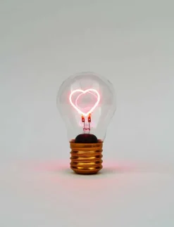 Sladdlös Glödlampa Hjärta - Bordslampor|Suck UK Sale