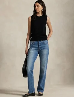 Sleeveless Crewneck Sweater - Stickade västar|Polo Ralph Lauren Outlet