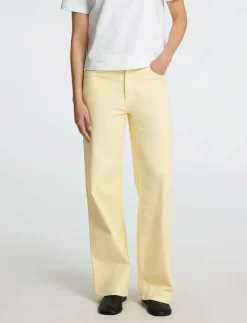 Selected SLFALICE-CORA HW DENIM WIDE JEANS - Vida byxor ANISE FLOWER