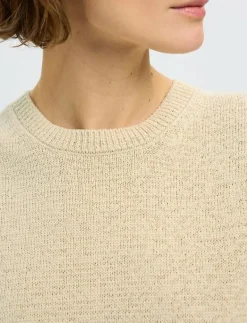 Selected SLFALMA SL KNIT VEST - Stickade västar BIRCH Outlet