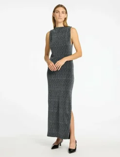 Selected SLFANITA TWISTED ANKLE DRESS - Midiklänningar BLACK Online