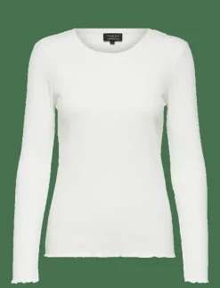 SLFANNA LS CREW NECK TEE S NOOS - Långärmade toppar|Selected Discount