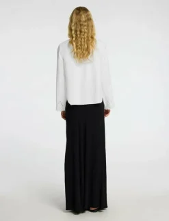 Selected SLFDAHLIA LS BRODERI SHIRT NOOS - Långärmade BRIGHT WHITE Hot