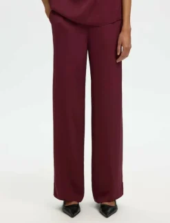 Selected SLFLAURINA MW WIDE PANT B - Vida byxor FIG Sale
