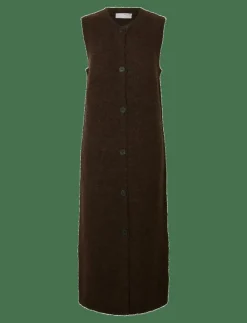 Selected SLFLELOU SL KNIT CARDIGAN DRESS - Stickade västar DELICIOSO Outlet