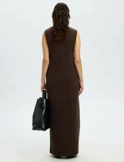 Selected SLFLELOU SL KNIT CARDIGAN DRESS - Stickade västar DELICIOSO Outlet