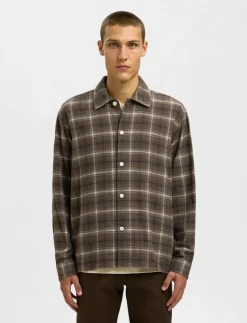 SLHRLXEDWIN CHECK LIGHT OVERSHIRT - Rutiga skjortor|Selected Online
