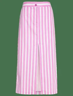 Slit striped skirt - Midi kjolar|Mango Outlet