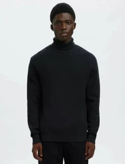 SLMDANE LS KNIT STRUCTURE ROLL NECK NOOS - Polokrage|Selected Clearance