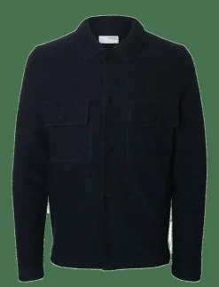 Selected SLMNEALY LS KNIT WORKWEAR CARDIGAN NOOS - Ulljackor SKY CAPTAIN Outlet