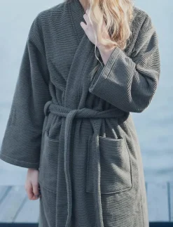 compliments Slow Bath Robe - Morgonrock GREY New
