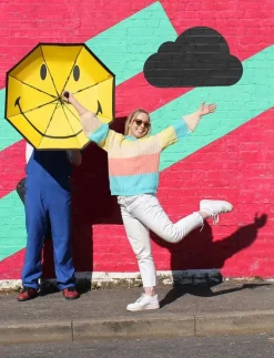 Suck UK Smiley Umbrella - Paraplyer BLACK Best