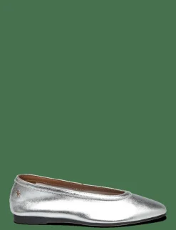 Tommy Hilfiger SOFT METAL LTHR BALLERINA NO BOW - Ballerinas SILVER Sale