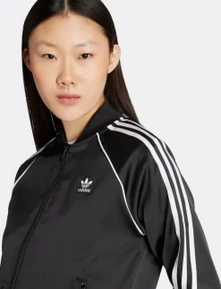 adidas Originals SST SATIN TT - Sweatshirts BLACK/WHITE New