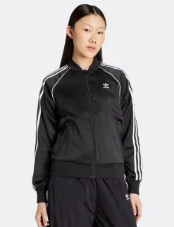 adidas Originals SST SATIN TT - Sweatshirts BLACK/WHITE New