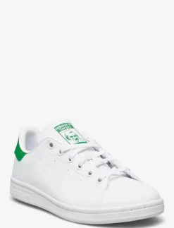 adidas Originals STAN SMITH J - Låga sneakers FTWWHT/FTWWHT/GREEN Online