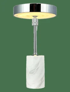 Dyberg Larsen Starlight LED rechargeable table lamp chrome white marble - Bordslampor CHROME/ WHITE MARBLE Sale