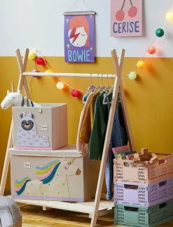 3 Sprouts Storage basket with Lid - Förvaringslådor WHITE - UNICORN Clearance