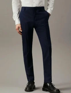 Calvin Klein STRETCH WOOL SLIM SUIT PANT - Kostymbyxor INK BLUE Discount