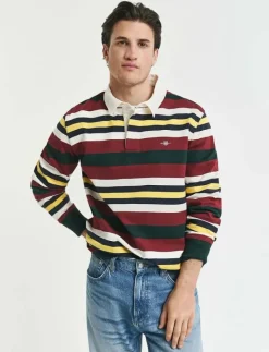 STRIPED HEAVY RUGGER - Långärmade pikéer|GANT Hot