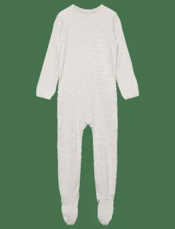 Copenhagen Colors STRIPED JERSEY FULL BODY W. BACK OPENING - Långärmad bodysuit GREY STRIPE