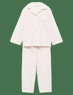 Striped long pyjamas - Set|Mango Outlet