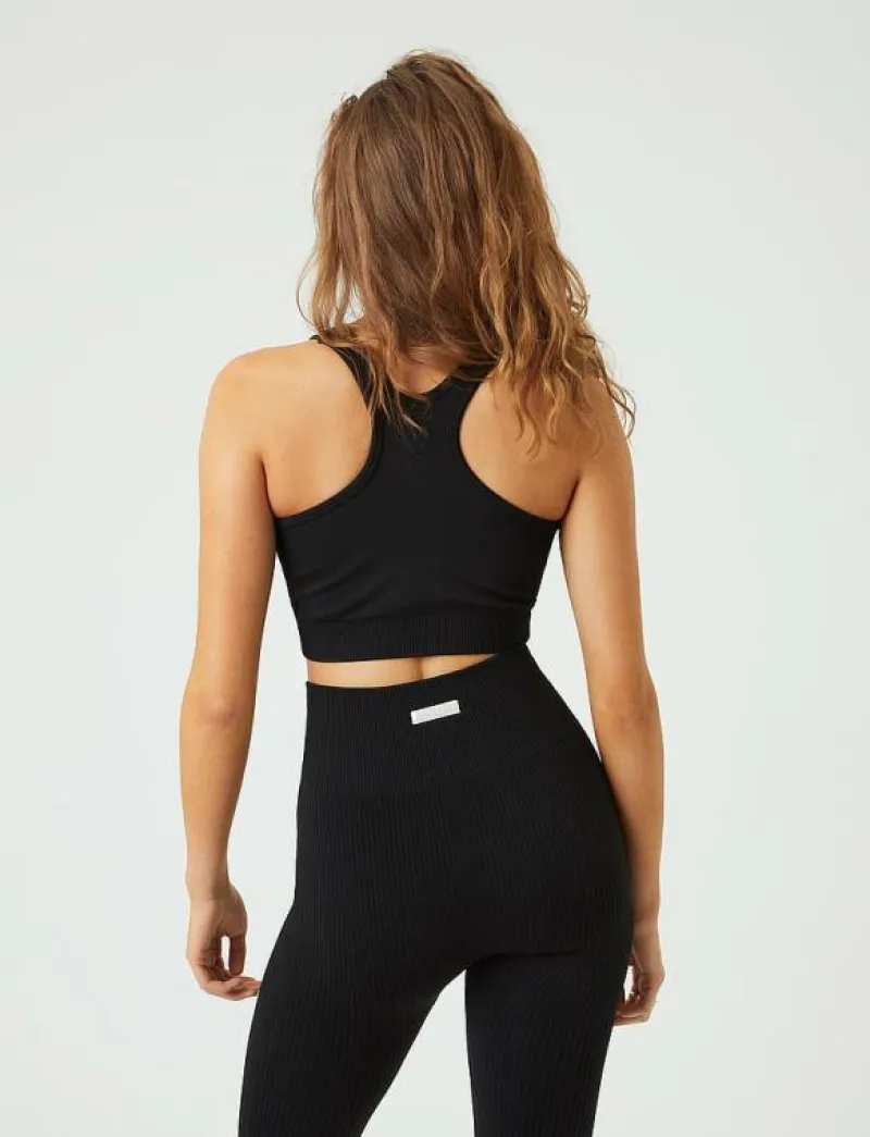 Björn Borg STUDIO LOW SEAMLESS BRA - Sport BH:ar BLACK BEAUTY New