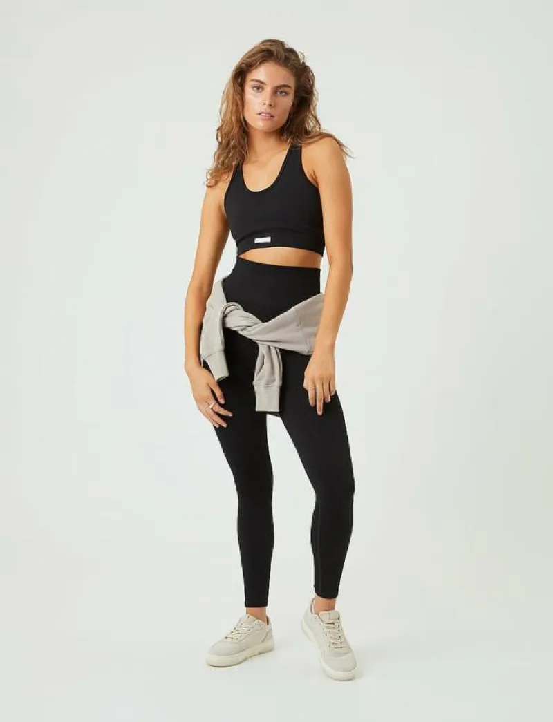 Björn Borg STUDIO LOW SEAMLESS BRA - Sport BH:ar BLACK BEAUTY New