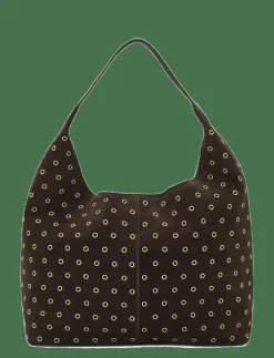 Suede shopper bag with eyelets - Shoppers|Mango Clearance