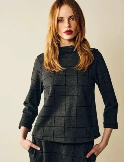 Tara Houndstooth Jumper - Sweatshirts|Jumperfabriken Sale