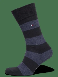 Tommy Hilfiger TH MEN RUGBY SOCK 6P ECOM - Vanliga strumpor BLUE BLACK COMBO Clearance