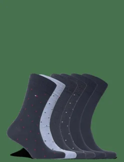 Tommy Hilfiger TH MEN SOCK 6P DOT ECOM - Vanliga strumpor BLUE COMBO Online
