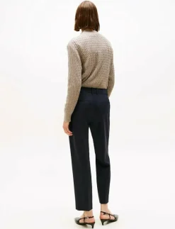 Tommy Hilfiger TIMELESS WOOL SLIM STRT PANT - Slim fit-byxor BLACK Hot