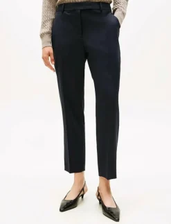 Tommy Hilfiger TIMELESS WOOL SLIM STRT PANT - Slim fit-byxor BLACK Hot