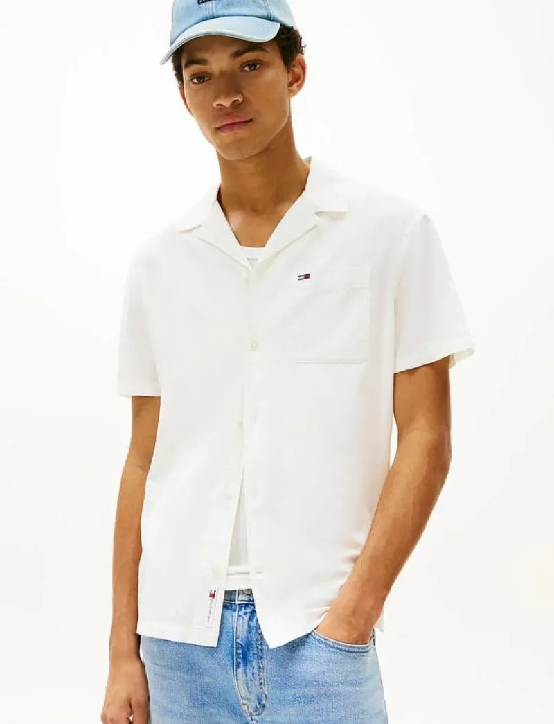 TJM LINEN BLEND CAMP SS EXT - Linneskjortor|Tommy Jeans Online