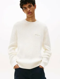 TJM REG SCRIPT CHUNKY SWEAT - Rundhalsad|Tommy Jeans Sale