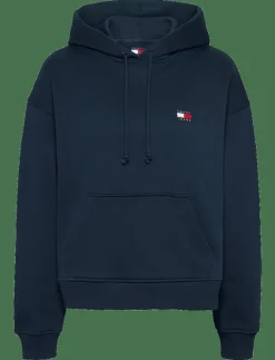 Tommy Jeans TJW BXY BADGE HOODIE EXT - Huvtröjor DARK NIGHT NAVY Sale