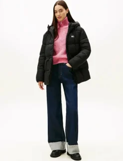 TJW HOODED MIDI PUFFER JACKET - Dun- & vadderade jackor|Tommy Jeans New