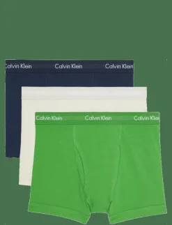 Calvin Klein TRUNK 3 PK - Boxershorts BLUE SHADOW SUPREME GREEN CHALK Outlet