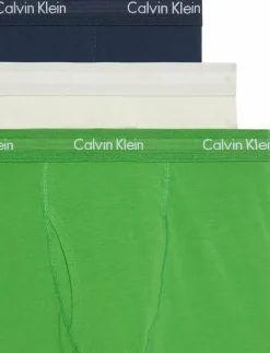 Calvin Klein TRUNK 3 PK - Boxershorts BLUE SHADOW SUPREME GREEN CHALK Outlet