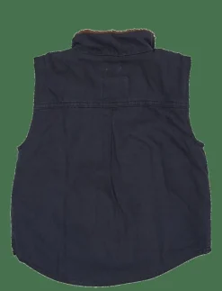 Copenhagen Colors TWILL VEST W. SHERPA COLLAR - Väst NAVY