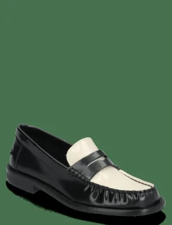 Two-tone leather loafers - Loafers|Mango